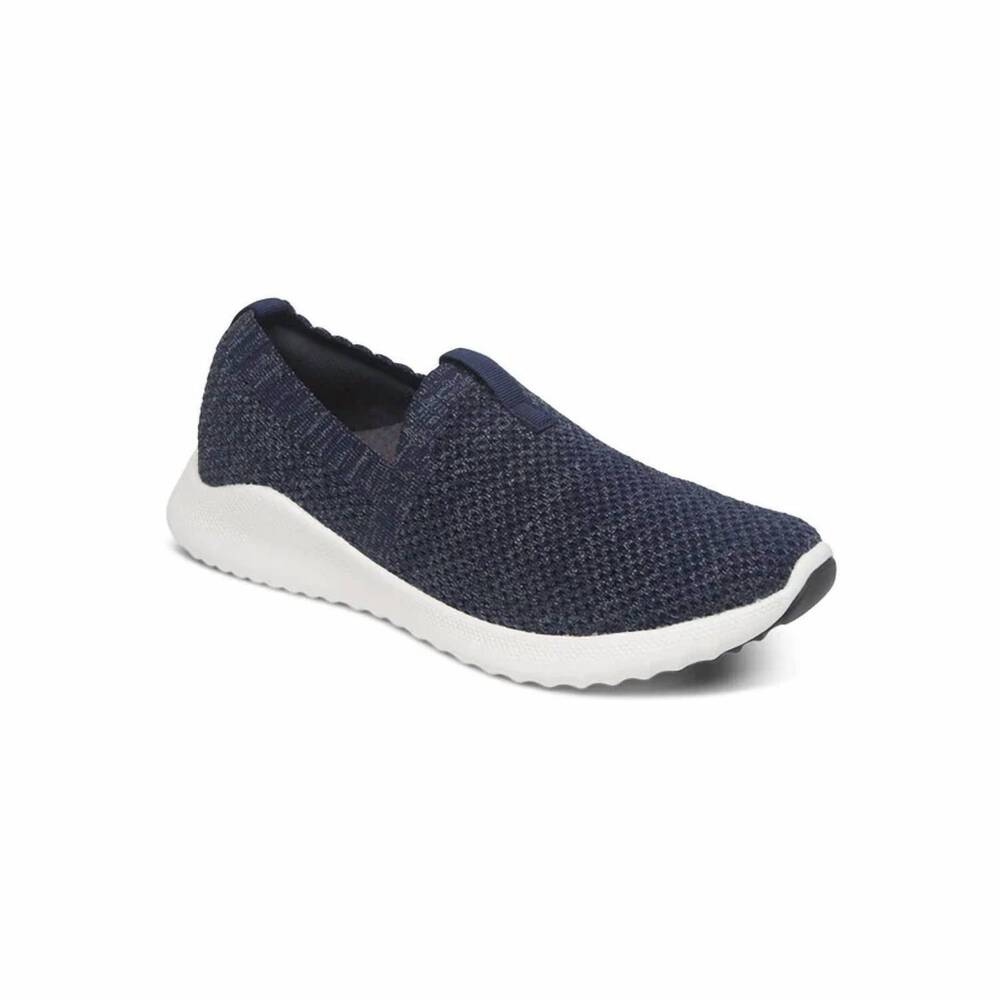 NEW AETREX women's angie slip on shoes in navy
